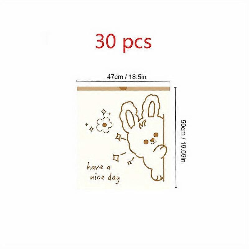 Kawaii Bunny 4-Gallon Trash Bags - Durable, Multipurpose Garbage Bags for Home/Outdoor Use, Easy Disposal, 20/30/60pcs Pack
