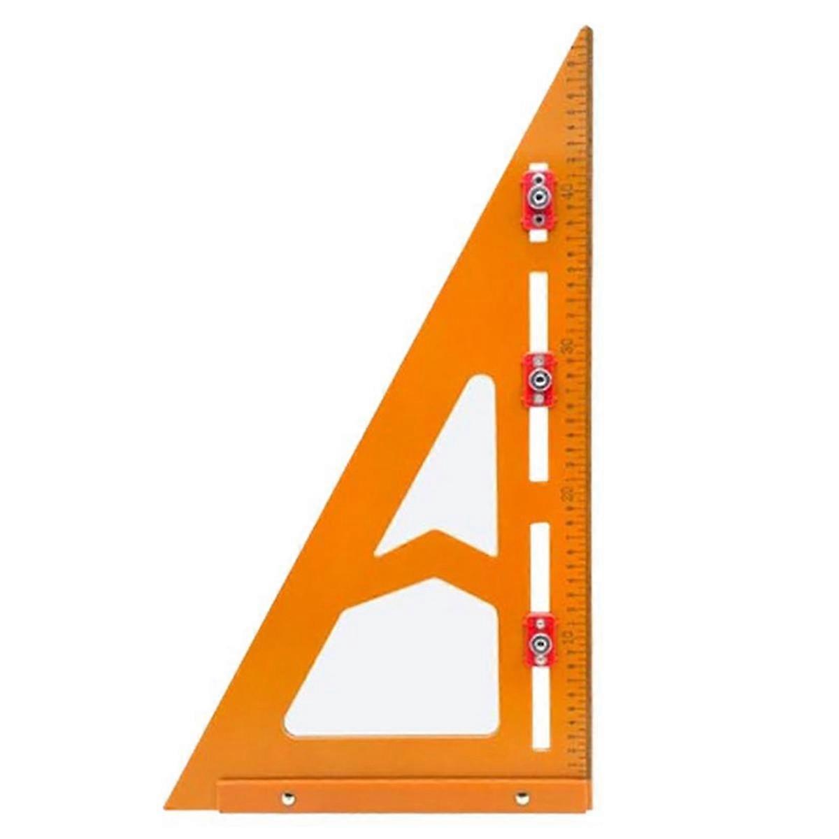 2In1 Rafter Square,Positioning Triangle Ruler Rafter Square Tool Adjustable Triangle Ruler Protractor for Woodworking,B