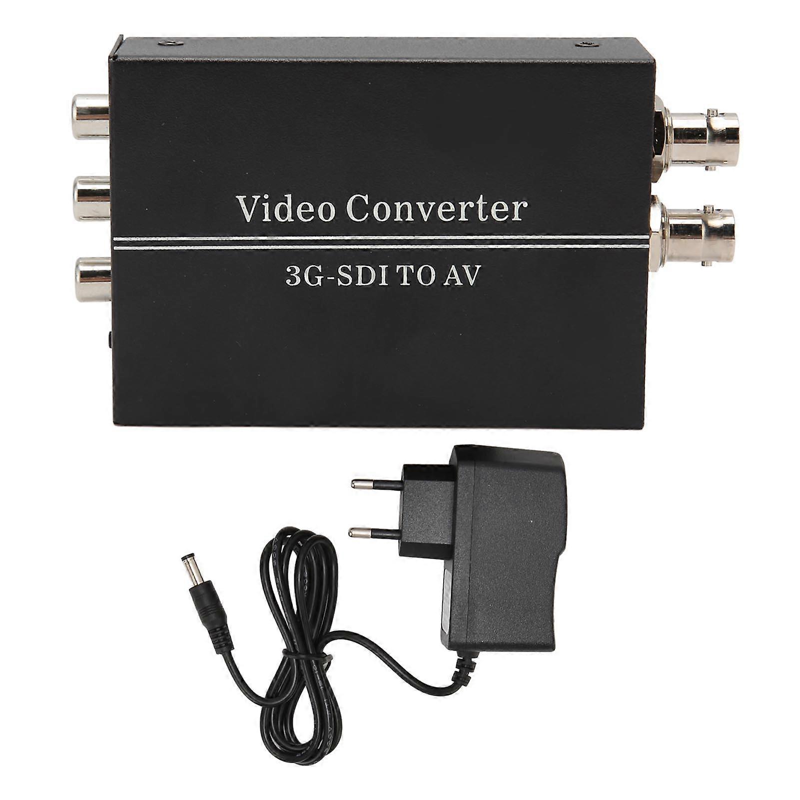 3g Sdi To Av Converter Lossless Sd Hd 3g Sdi To Rca Adapter With Sdi Signal Loopout For Tv Monitor Projector 100240v Eu Plug