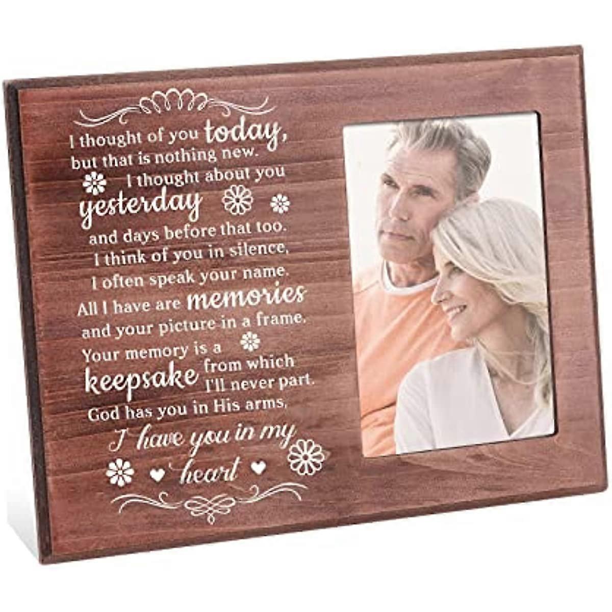 Memory Picture Frame I Have You In My Heart Sympathy Gifts Frames Memorial Photo Frame Bereavement Gifts Frame Wood Photo Frame for Loss of Loved One