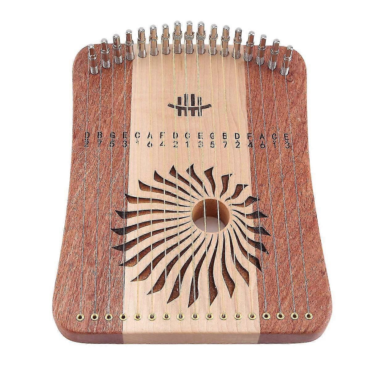 17 Strings Lyre Harp Piano Professional Finger Playing Keyboard Musical Instrument Style B