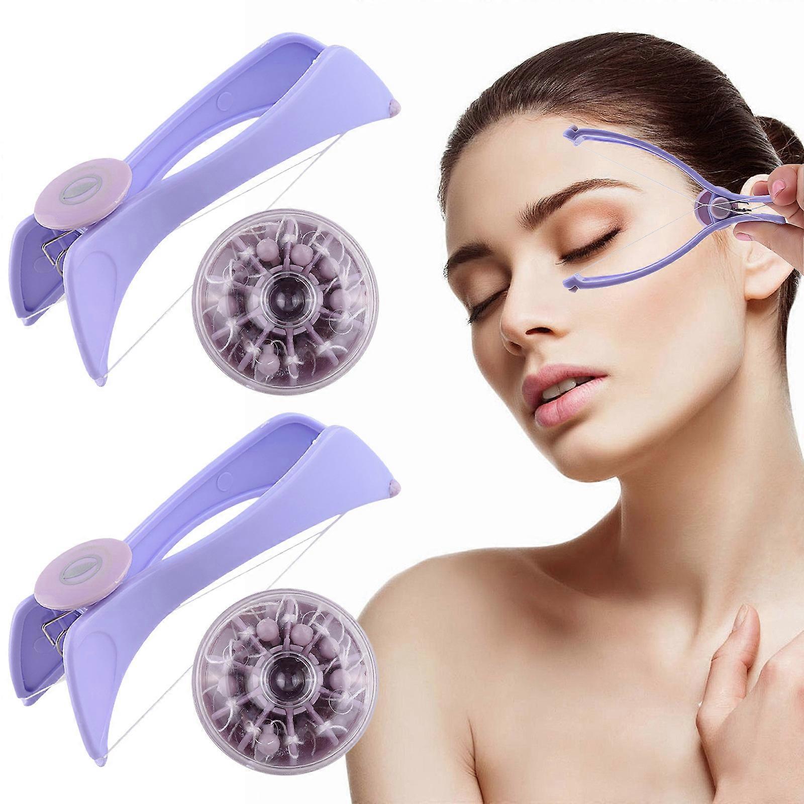 Rare Beauty 2PC Threading Machine For Women Eyebrow Face And Body Hair Threading And Removal System Kit Tweezers For Eyebrows Threading Machine For Wo