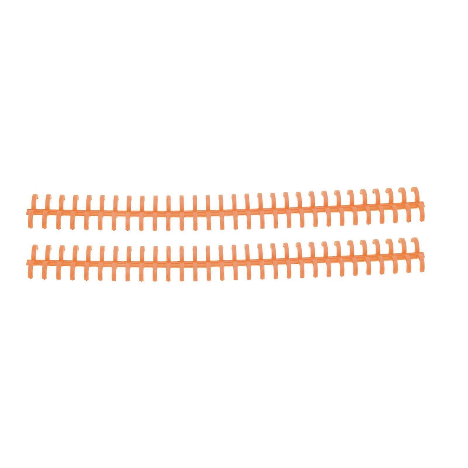 Loose Leaf Binding Comb 10mm 30 Hole Cuttable PP Plastic 10 Pcs Wear Resistant for Office School Orange