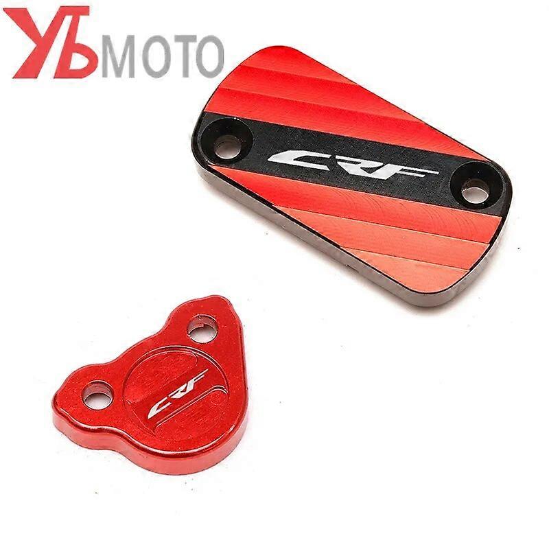 Motorcycle CNC Front & Rear Brake Fluid Reservoir Cap Cover For HONDA CRF150R CRF250R CRF 250X 450R 450X CRF250F