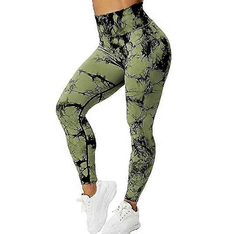 Tie Dye Seamless Leggings Scrunch Butt Lift Legging Push Up Workout Compression Tights Booty Squat Proof Yoga Pants Gym Leggings