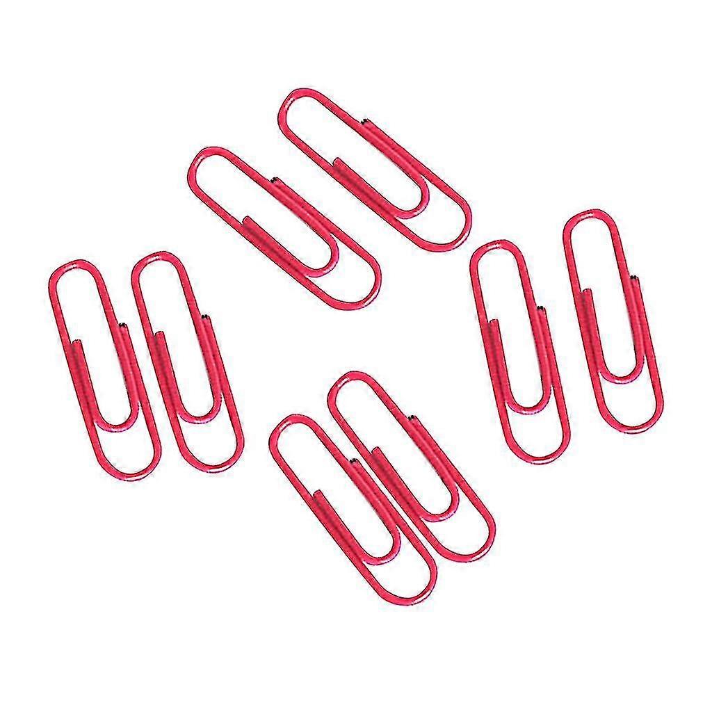 100pcs Hot Pink Office Paper Clip School Supplies Study Article