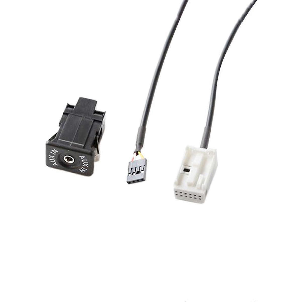 Aux Socket Audio Switch Cable 12Pin 3.5Mm Interface Socket Adapter for Multiple Models