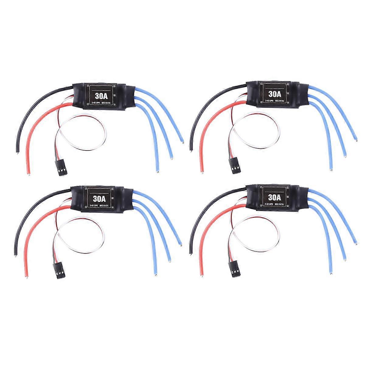 4PCS 2-4S 30A RC Brushless ESC Electric Speed Controller 5V 2A for 2 to 4S Lipo Battery DIY Multico