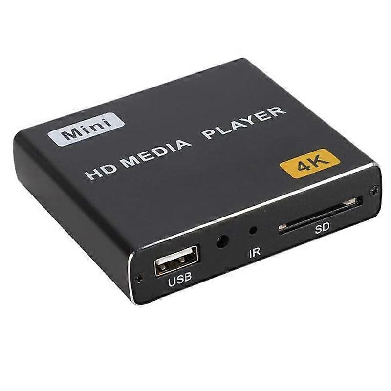 Mini 4K HDD Media Player 1080P Horizontal e Vertical Video Player com USB Drive / SD Cards EUA Plug