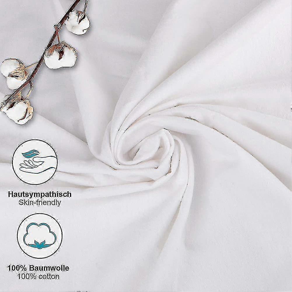 Mattress Protector 140x200 -100% Cotton Breathable, Comfortable Mattress Pad 150*200cm