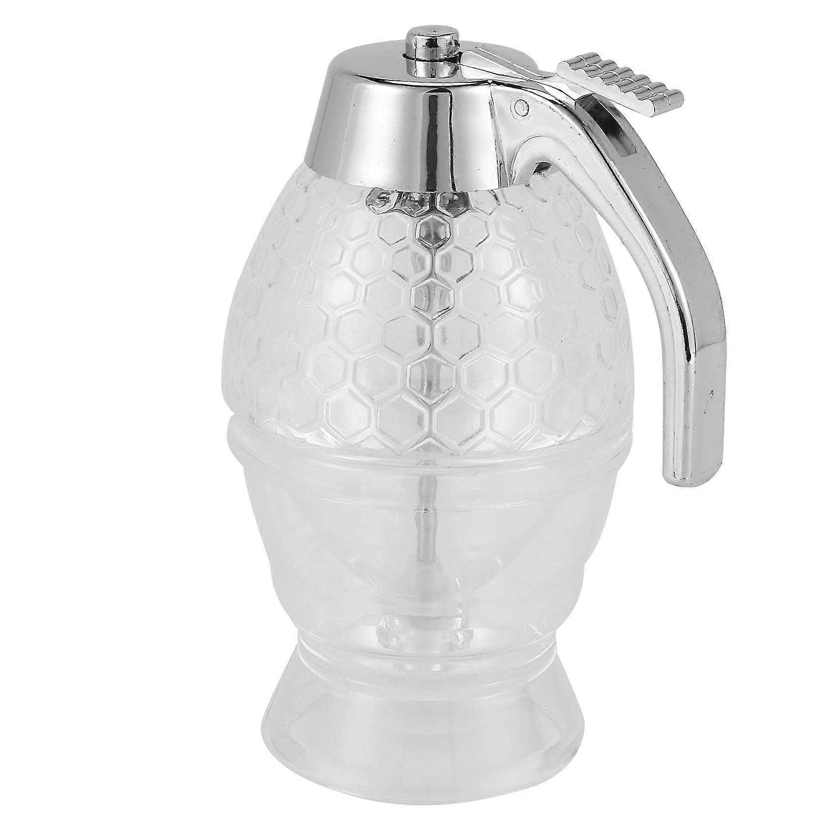 Honey Dispenser,no Drip Syrup Sugar Container With Stand,beautiful Honey Comb Shaped Honey Pot,syrup