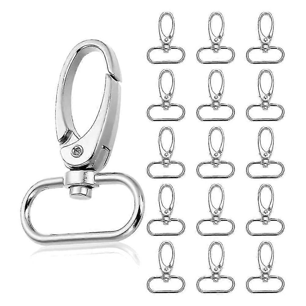 30 Pcs Keychain D-rings Snap Hook Lobsterswivel Keyring Clasp