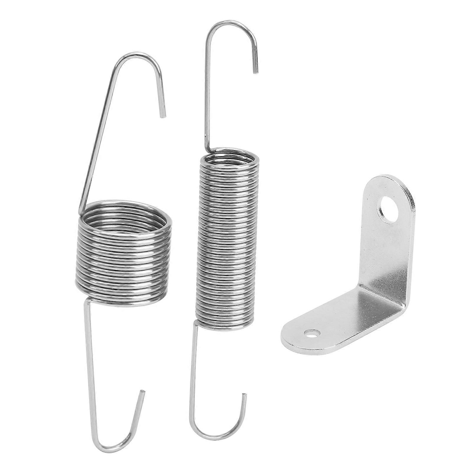 Throttle Return Spring Bracket with Dual Springs Kit Stainless Steel Chrome Fit for Chevy Engines
