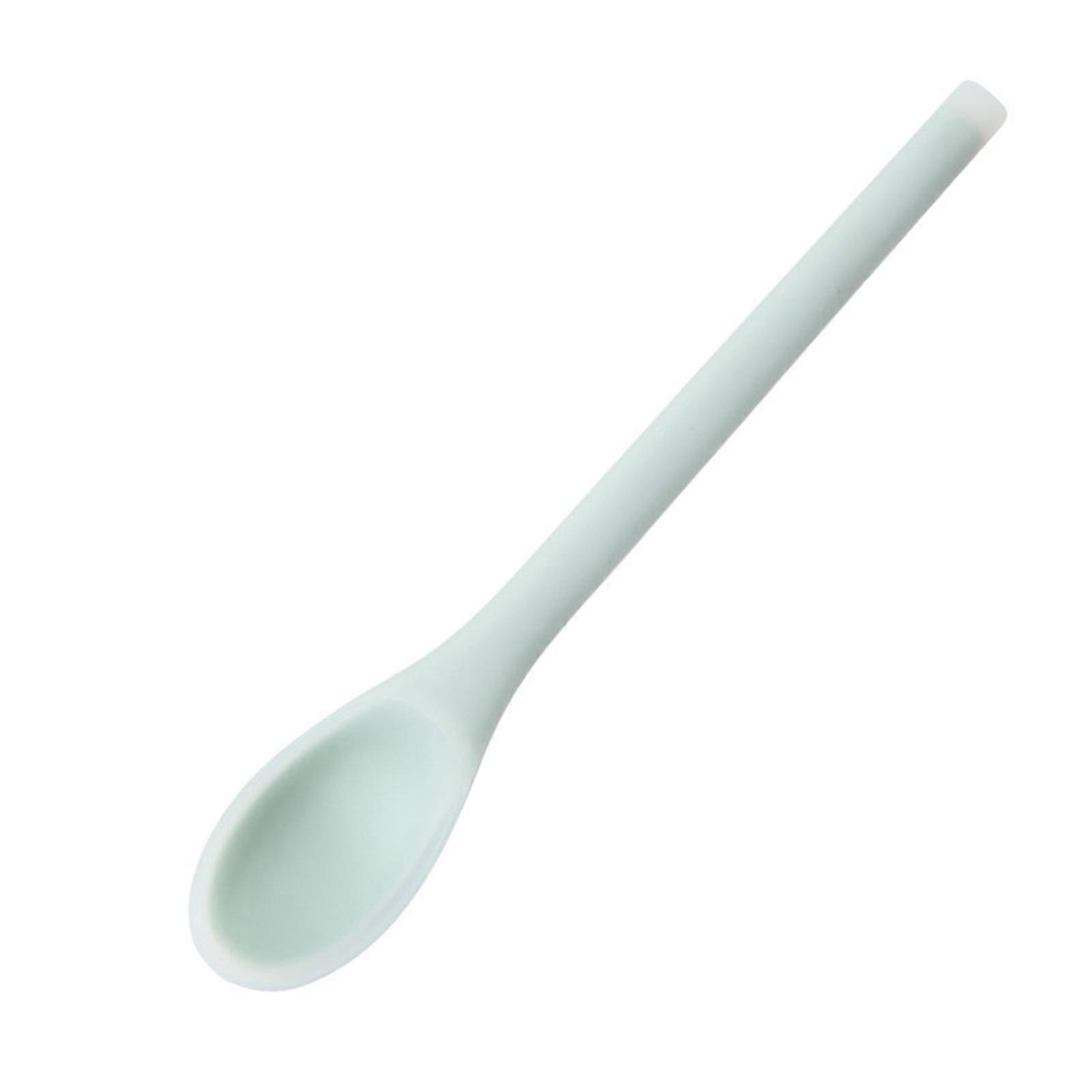 Soup Spoon Bent Head Long Handle Silicone Multi-purpose Portable Dessert Ice Cream Scoop Daily Use Kaesi