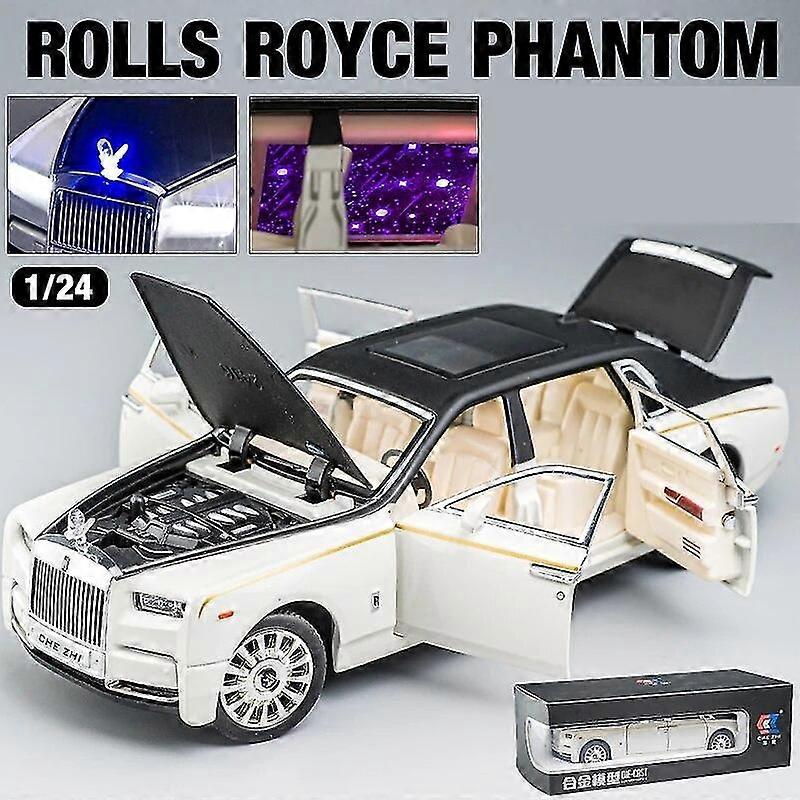 Veicoli A Motore Miniatura 1:24 For Rolls Royce Phantom Scala In Lega Modello Di Auto - Foto 2