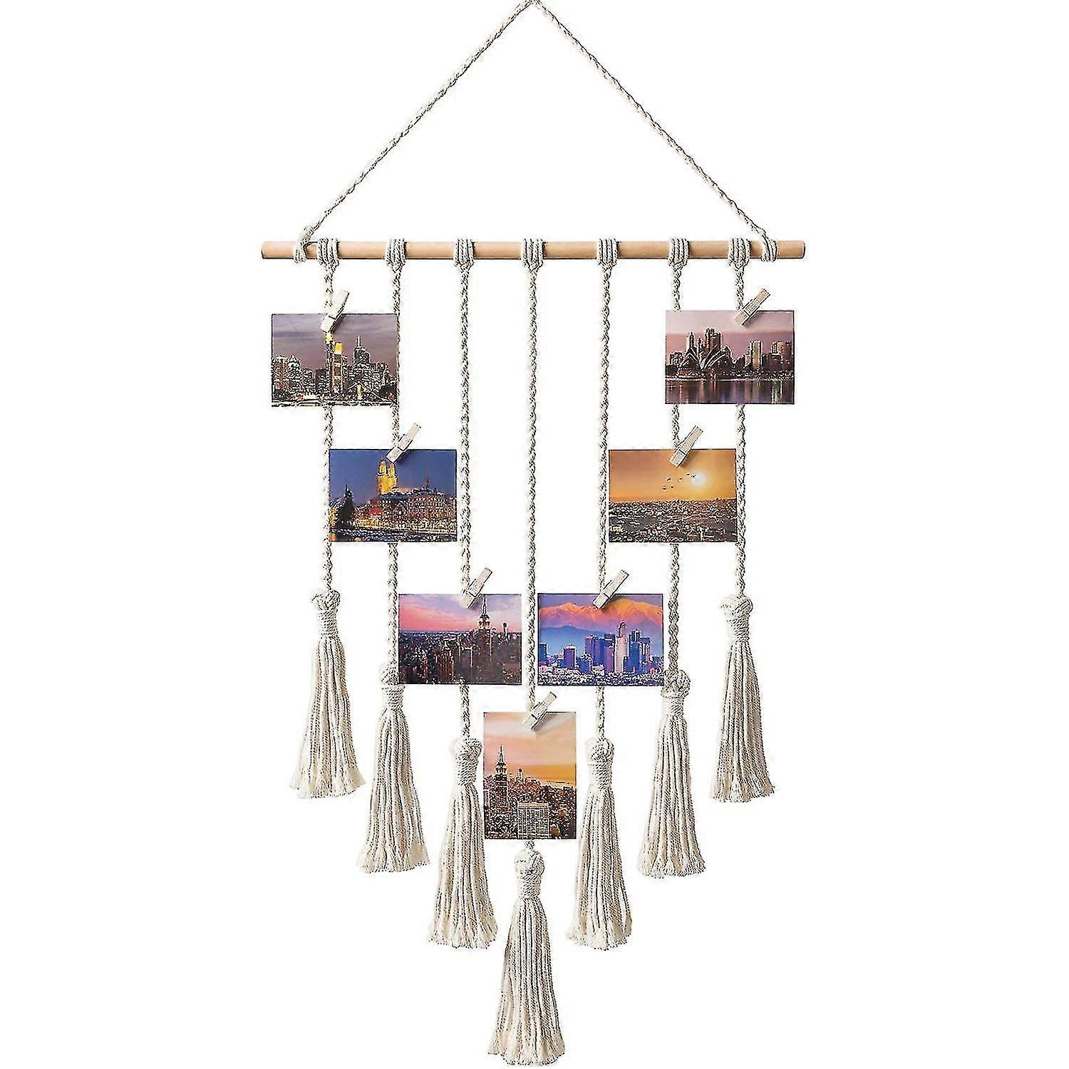 Wall Hanging Photo Display Multiple Collage Frame Boho Home Decor