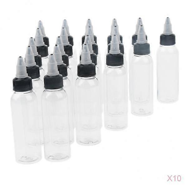 200 Pcs Empty Plastic Squeeze Bottle withTwist Top Cap Tip Applicator 30ml