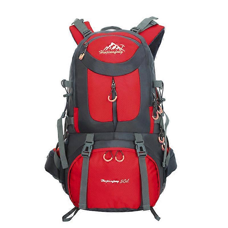 50L Hiking Backpack, Waterproof Camping Essentials Bag with Rain Cover, Lightweight Backpacking Back Pack
