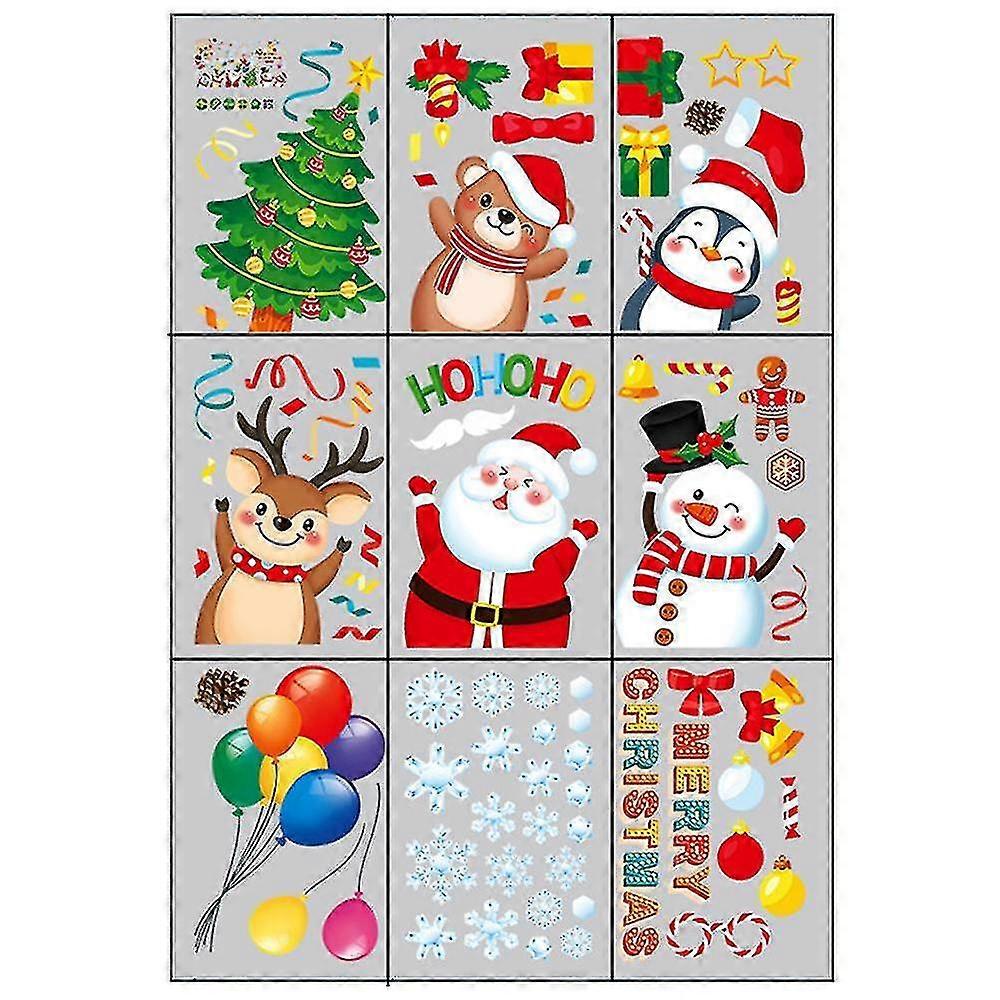 Christmas Snowflake Window Clings, Merry Christmas Window Clings