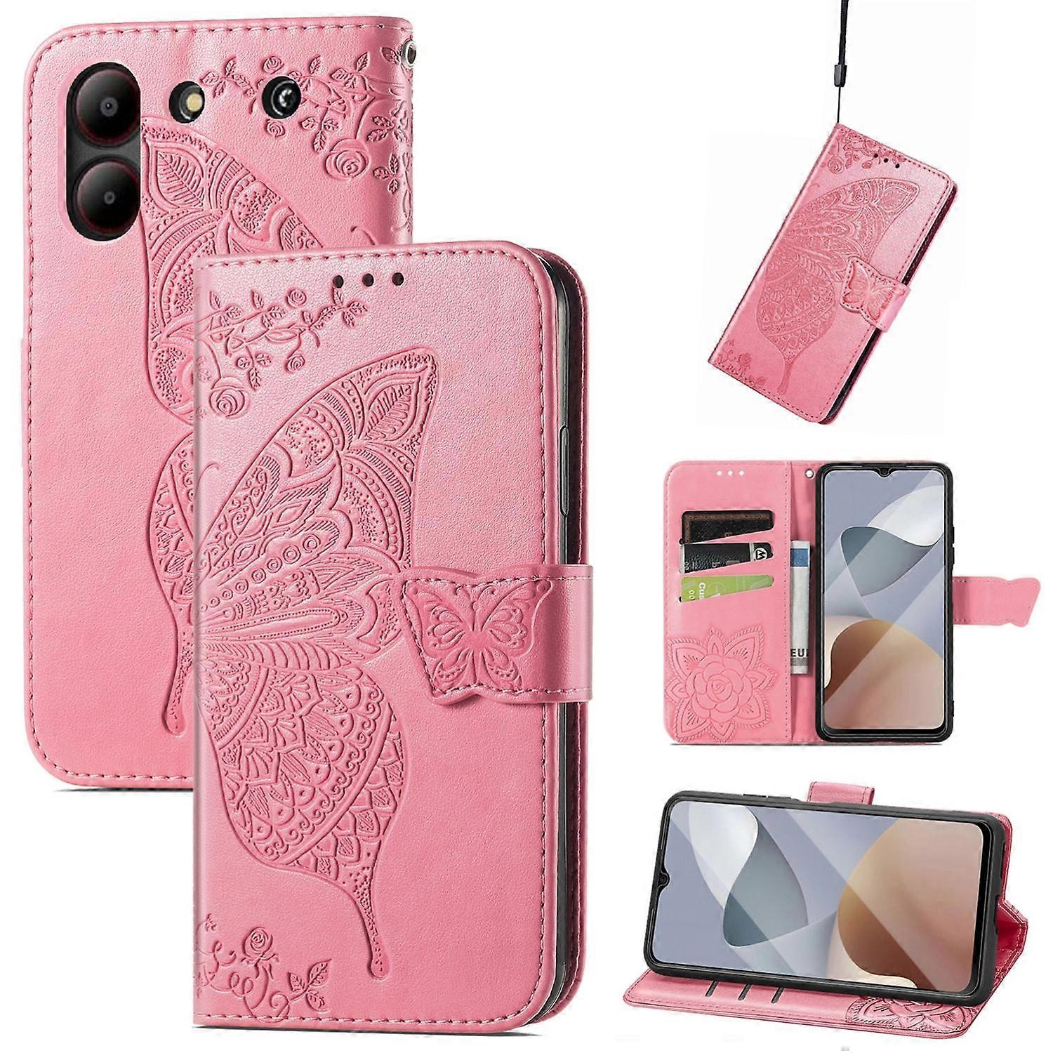 Butterfly Flower Leather Case For ZTE  Blade A54