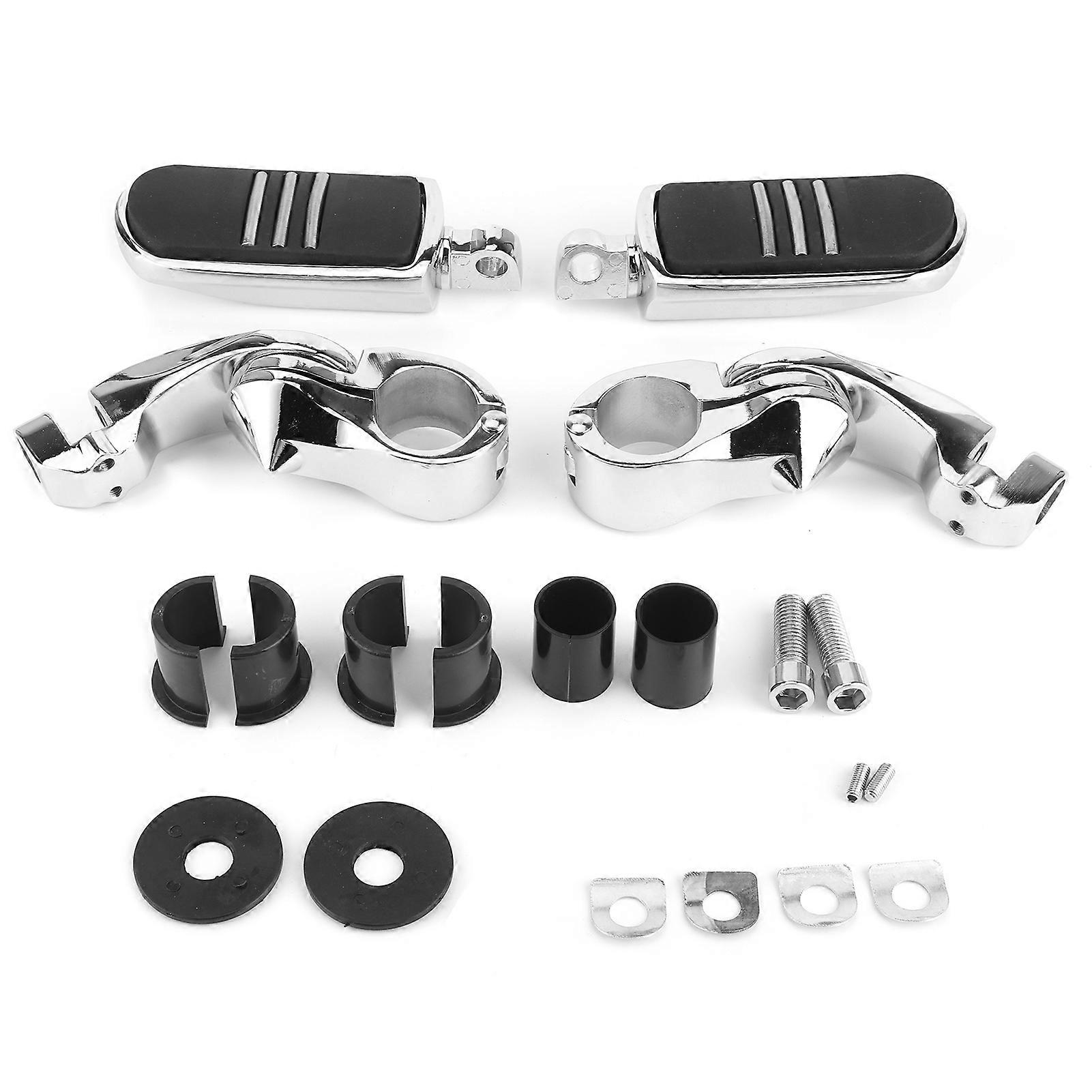 Ζεύγος 1?1/4in Foot Pegs Footrest with Brackets Engine Guard Mounts Fit for ATV Scooter UTV Universal