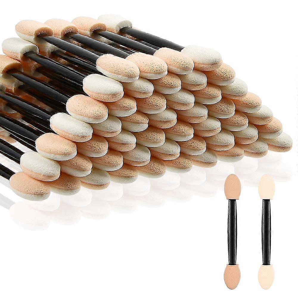 Disposable Eyeshadow Brush Dual Sided Oval Sponge Tipped Makeup Applicator Tool