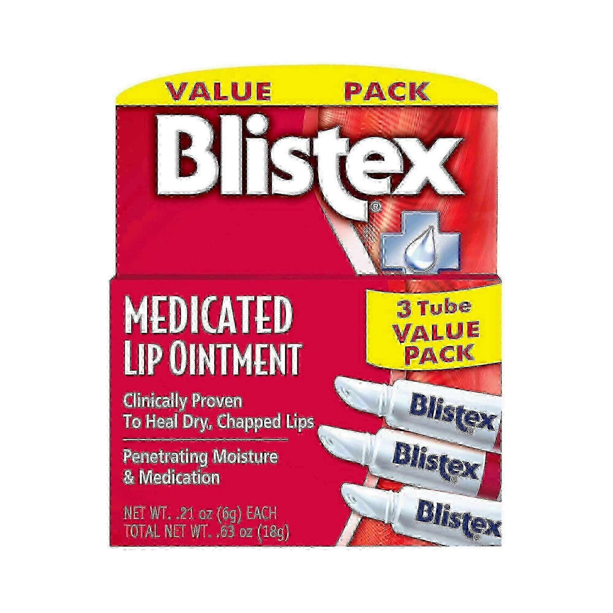 Medicated Lip Ointment Pack, 3 Ea