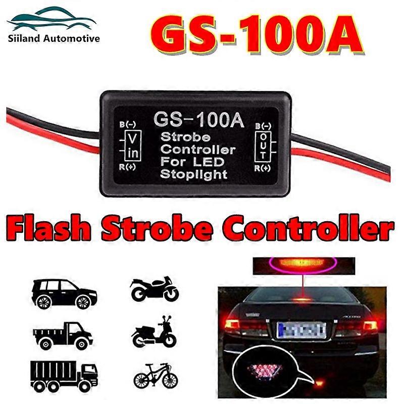 GS-100A Motorcycle Accessories GS-100A Flash Strobe Controller Box Flasher Module for LED Brake Tail Stop Light mar15