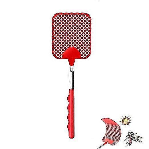 Extendable Fly Swatter(red),manual Pest Control,manual Pest Control With Durable And Sturdy Telescopic Handle