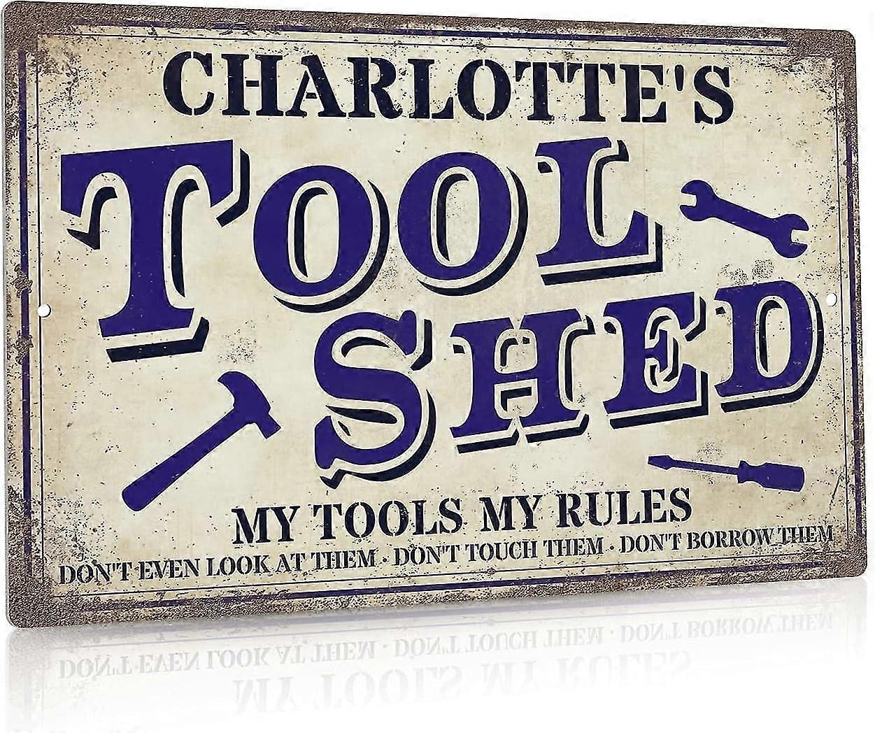 Sinal de garagem personalizado, Man Cave Tool Shed Decor, Presentes para homens, pai, 8x12 polegadas OU 12x16 polegadas Al