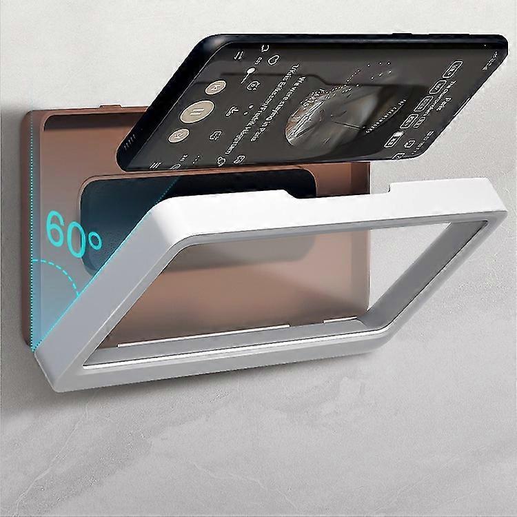 White Bathroom Wall Mounted Waterproof Mobile Phone Box