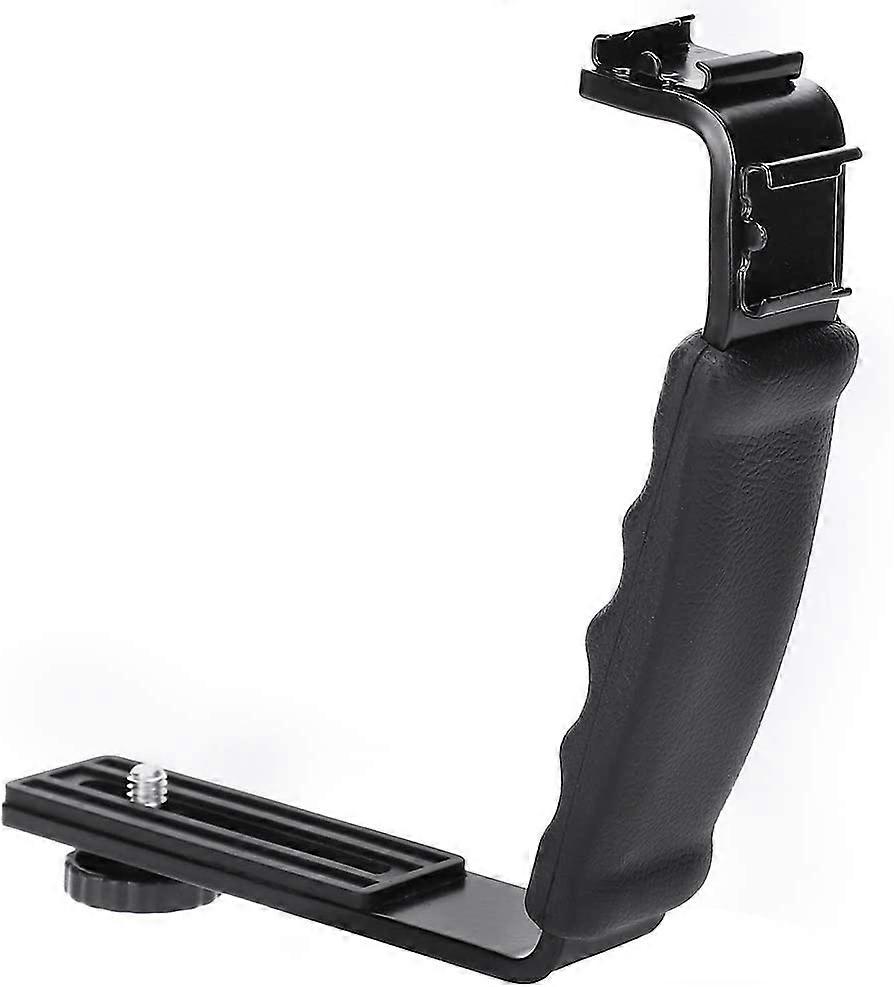 Camera L Bracket, L-Shaped Grip Video Stabilizer with Cold Shoe Interface for DJI Om 4 / for Osmo Mobile 2 3