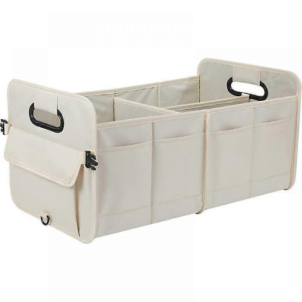 Car Trunk Organizer Car Storage with 9 Pockets Collapsible Multi Compartment Waterproof Adjustable Straps for SUV, Truck, Sedan, Minivan -GSL