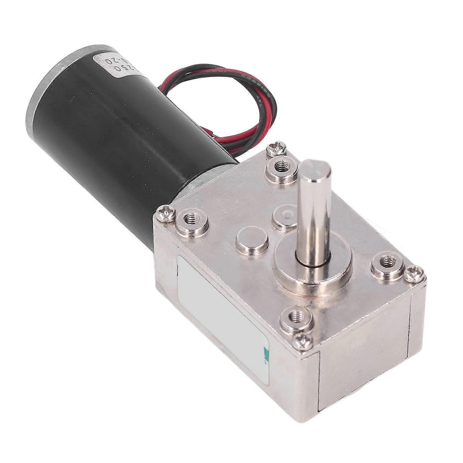Micro DC Geared Motor Worm Gear 0-10rpm Adjustable Speed 24V 18W Wear Resistant Self Locking