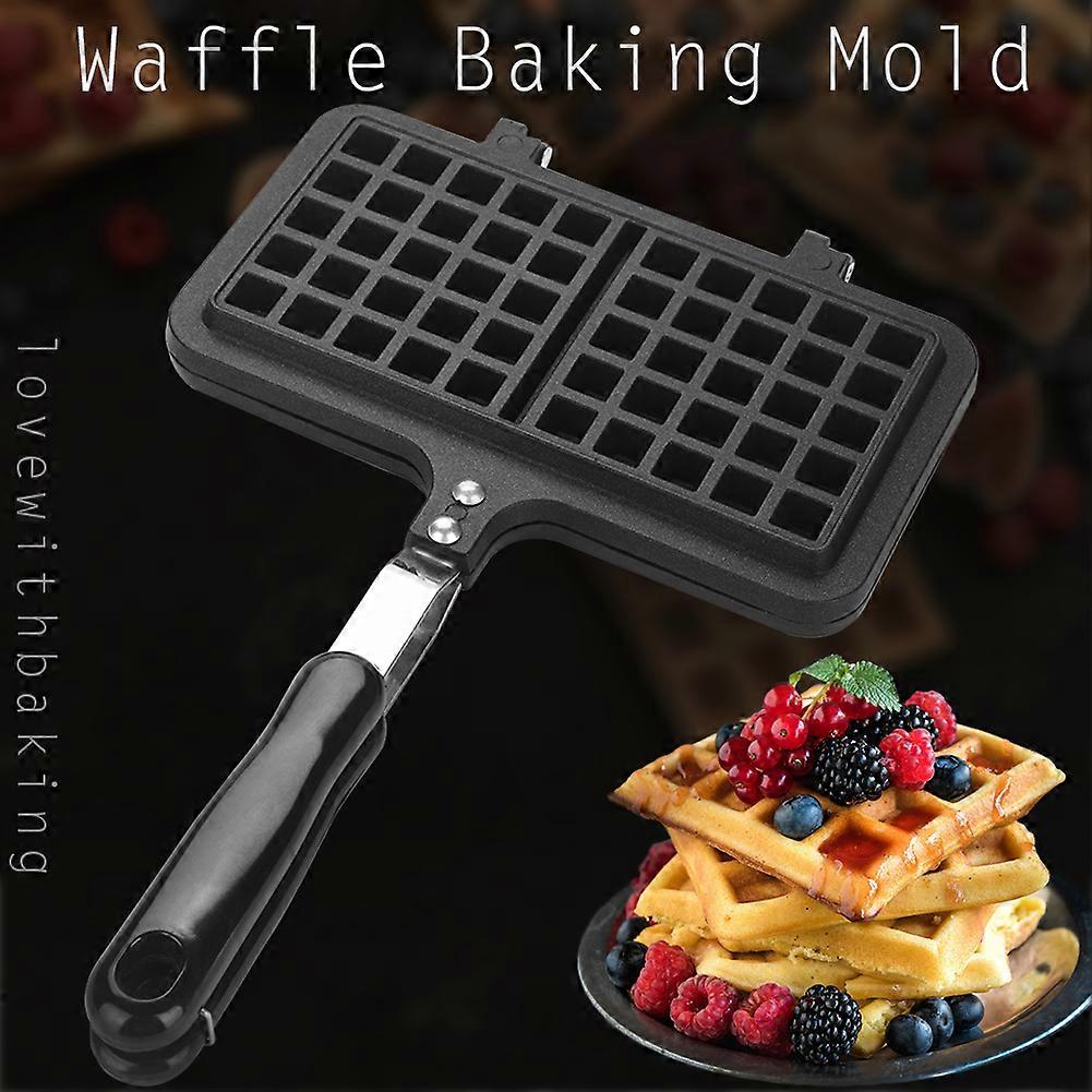 Non Stick Dual Head Waffle Maker Pan Household Kitchen Baking Tool