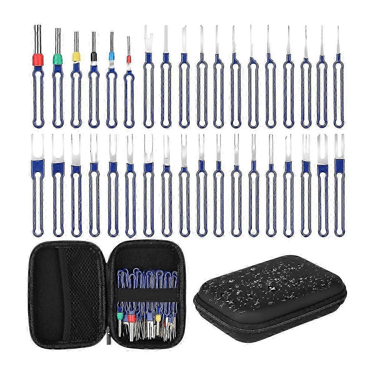 36PC Terminal Removal Tool Kit Pin Extractor Tool, Terminal Ejector Kit, Elektrisk ledningskontakt Pin Removal Tool Kit