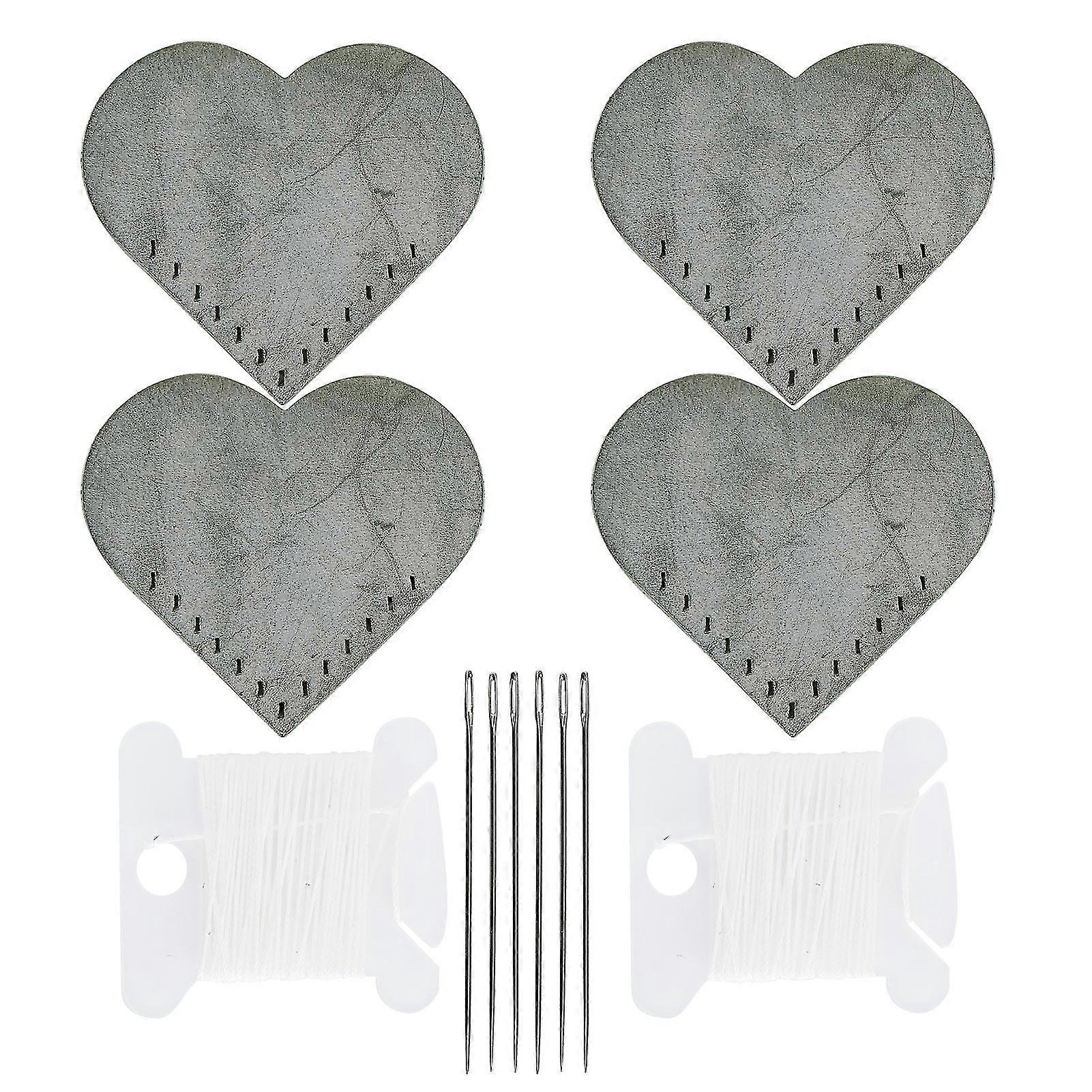 Mint Green Heart-Shaped Fabric Corner Page Bookmarks - Set of 2
