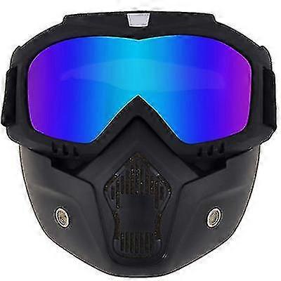 Motorcycle Riding Goggle Glass With Removable Face Mask