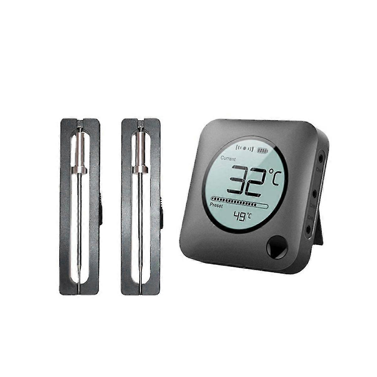Bbq Cooking Food Thermometer Bluetooth Smart Safe Grill Thermometer With Timer Temperature Alarm For Bbq Oven Cooking