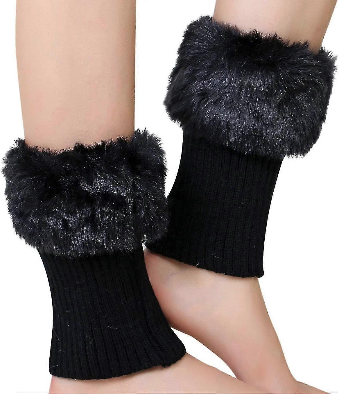 נשים בנות מחממי רגליים חפתים מגפיים חמים סרוגים קצר כיסוי מגף סרוג תרמי