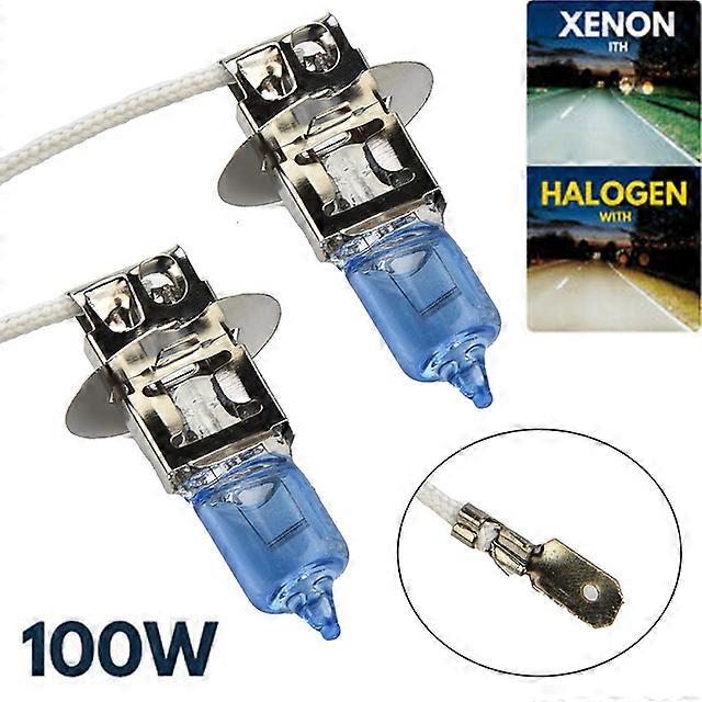 2Auto Lights H3 100W Lights 12V Halogen Headlight lights 453 Socket Super Bright Fog Light White Auto lights Car Accessory