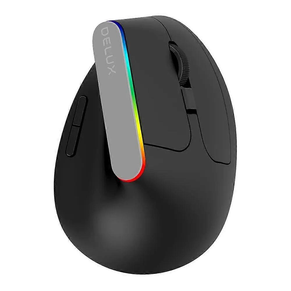 Delux M618C Wireless Silent Ergonomic Vertical 6 Buttons Gaming Mouse USB Receiver RGB 1600 DPI Optical Mice With For PC Laptop Mice & Trackballs