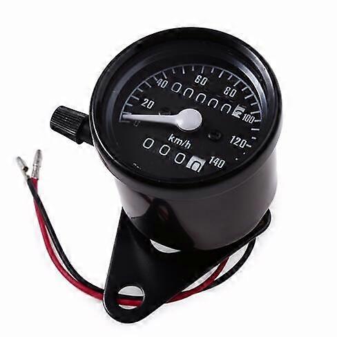 Black 12V 140km/h Motorcycle Dual Odometer Speedometer Gauge Speed Meter Night Light Backlight Moto Modification Part Tool