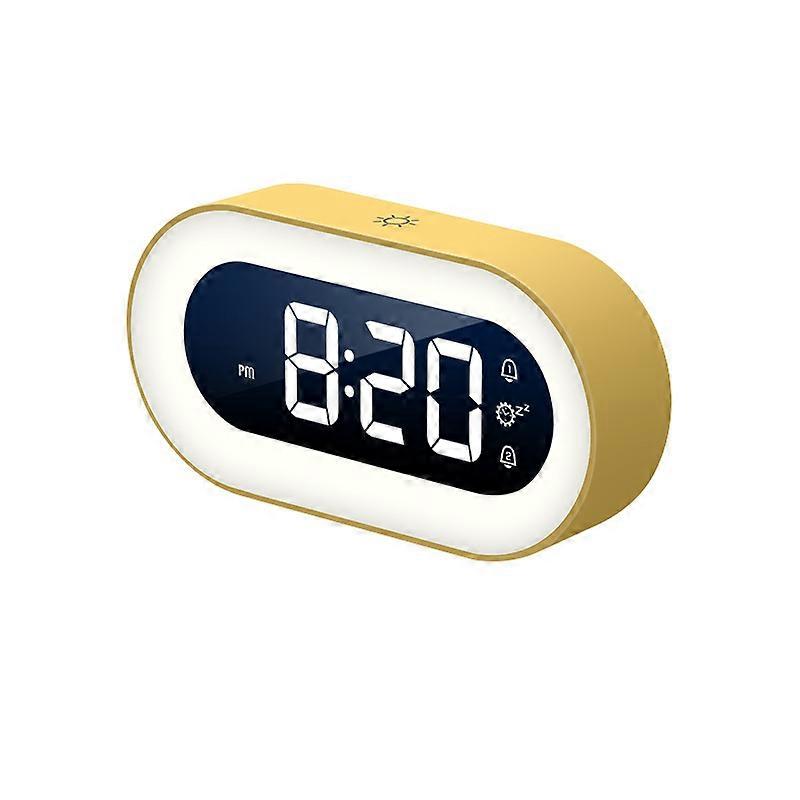 Small Colorful Led Digital Alarm Clock With Snooze, Simple To Operate, Full Range Brightness Dimmer, Adjustable Alarm Volume, USB Powered