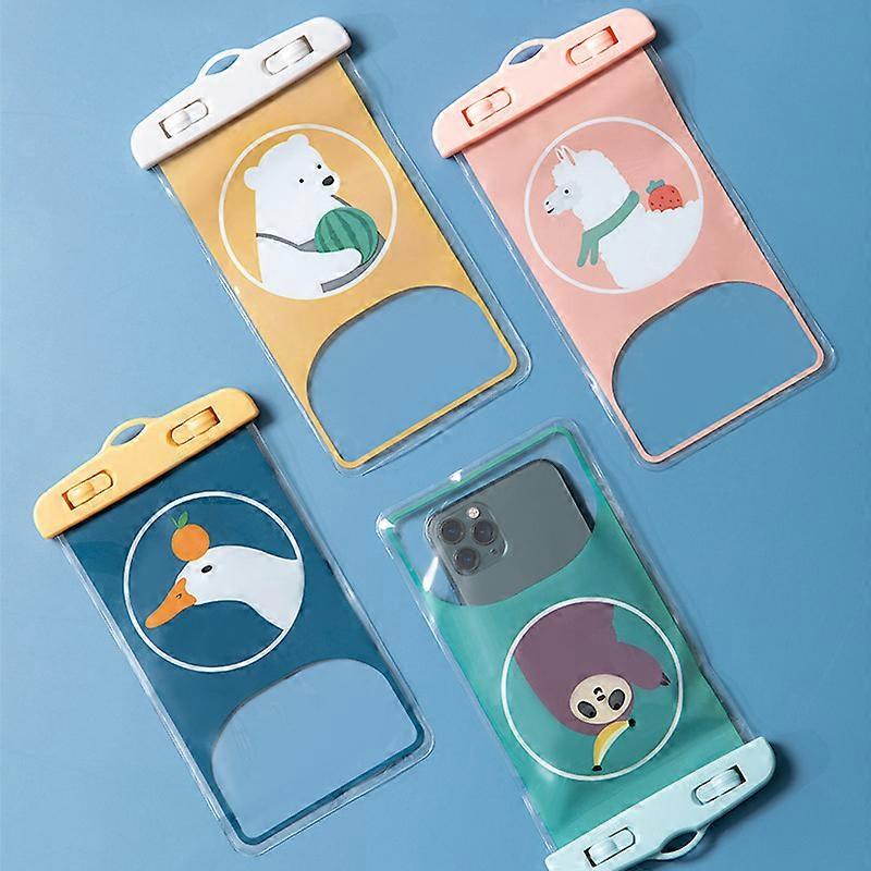 Dww-Lot de 4 tuis tanches pour tlphone portable 20,5 x 11,5 (jaune + bleu + vert + rose)/tui de protection/tui tanche universel pour smartphone Protge