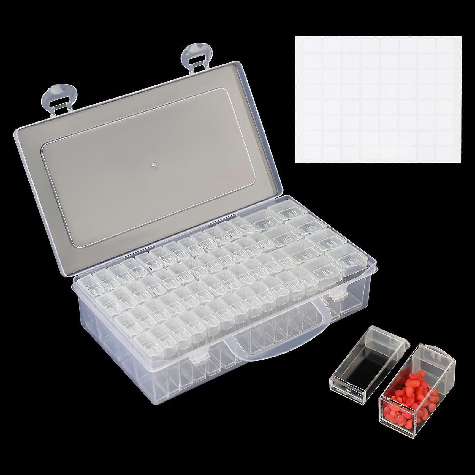 Transparent Reusable Container Organizer with Label Stickers