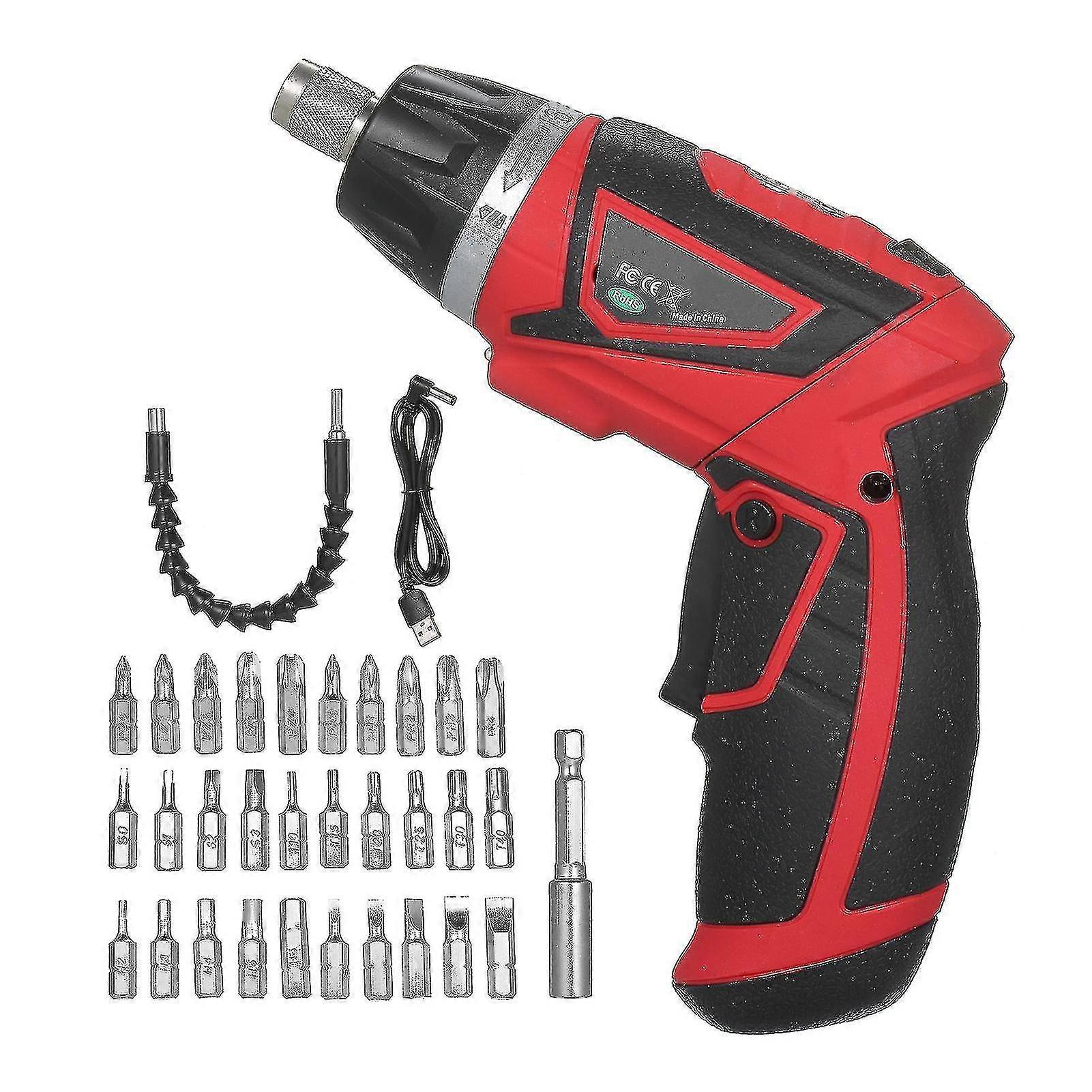 200rpm 1500mah Cordless Screwdriver Kit Rechargeable Power Screwdriver With Led Light 6+1 Torque Setting
