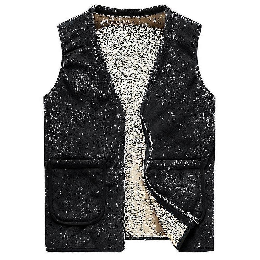 Men's Lamb Wool Solid Color Waistcoat Vest