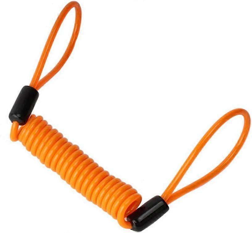 Motorcycle Cable Lock and Disc Lock, 1.2m Orange