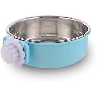 Dog Crate Removable Bowl Stainless Steel Hanging Bowl Pet Cage Small Water Bowl Feeder Food for Dogs Cats Rabbits Birdsgreen Pet Supplies